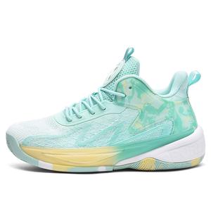 Баскетбольные кроссовки Rebound с дышащими противоскользящими подошвами средней высоты для детей и подростков Kung Fu partners, мятный/зеленый