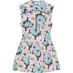 Печатное мини-платье GANNI, мультиколор