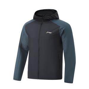 Линия бега ЛиНинг дышащая, водонепроницаемая и с защитой от ультрафиолета солнцезащитная одежда для мужчин черный/улитка темный циан