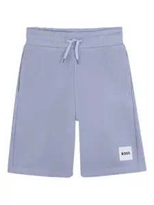 Шорты с кулиской и логотипом BOSS Kidswear, синий