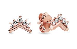 Pandora Серьги-гвоздики женские Rose Gold