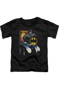 Футболка для малышей Batman с принтом гоночных летучих мышей Gildan, черный