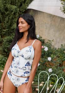 Топ бикини Next Bikini top, Kew Collection White Blue Floral Print/White