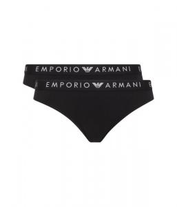 Трусы женские Emporio Armani с логотипом 2 шт, черный