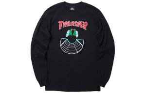 Футболка с длинным рукавом прямого кроя US Version Unisex Black Thrasher, черный
