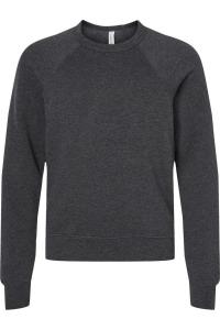 Молодежная толстовка с круглым вырезом из флисовой губки BELLA + CANVAS, темно-серый