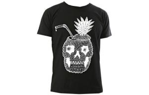 Футболка мужская Saint Laurent с принтом ананаса, черный