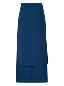 Длинная юбка с запахом Studio Tomboy, синий