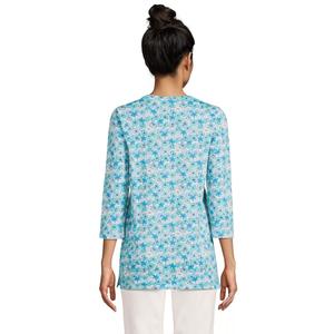 Женская хлопковая туника с круглым вырезом Lands End Supima Lands' End