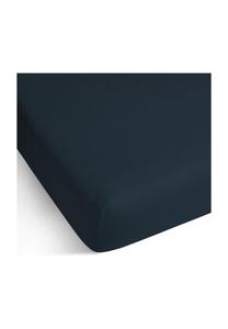 Тёмно-синее хлопковое натяжное постельное бельё natal Aspero