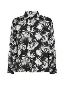 Рубашка с листовым принтом Laneus, черный