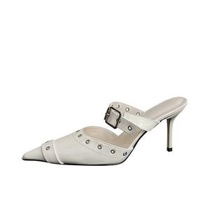 WOXXXN Быстросохнущие женские сандалии с закрытым носком, белая коробка