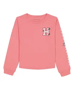 Детская футболка с длинным рукавом Mascot для девочек 7-16 лет Tommy Hilfiger, розовый
