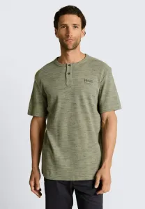 Футболка-Поло с меланжевым принтом «оптический» Tom Tailor, Olive Grey Waffle Inject
