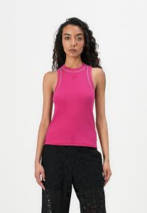 Топ RHINESTONE AT NECK ARMHOLE TANK DKNY, розовый