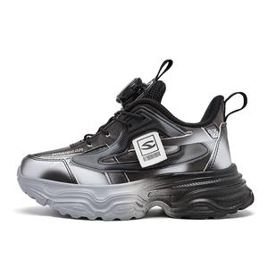 Противоскользящие дышащие детские кроссовки для бега HOBIBEAR, черный/серый