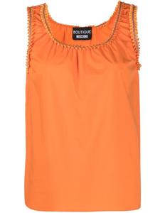 Декорированный топ без рукавов Boutique Moschino, оранжевый