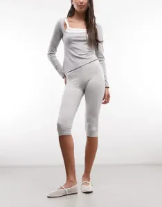 Серые меланжевые капри из эластичного джерси Monki