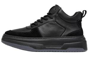 Высокие кожаные скейтерские кроссовки VICKI BROWN, черные