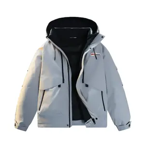 Пуховик Unisex с капюшоном утепленный Workwear WARRIOR, paris серый (90 fleece-lined diy badge)