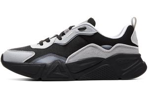 Амортизирующие нескользящие износостойкие дышащие повседневные кроссовки мужские серо-черные PEAK