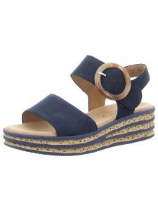 Gabor Сандалии на танкетке синего цвета