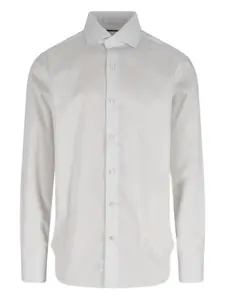 Хлопковая рубашка с вышивкой Barba, белый