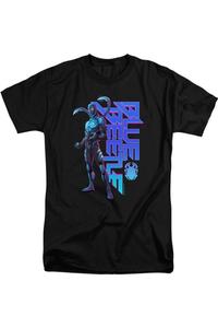Футболка Blue Beetle (2023) Standing Short Sleeve Adult Tall Tee / T-shirt Gildan, черный