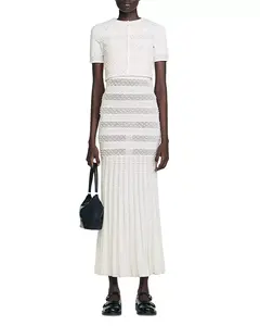 Укороченный кардиган, украшенный бисером. Sandro, белый