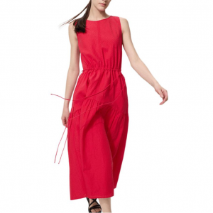 UNIQLO Комплект из двух предметов: юбка и топ для женщин, цвет coral red, размер Moderate