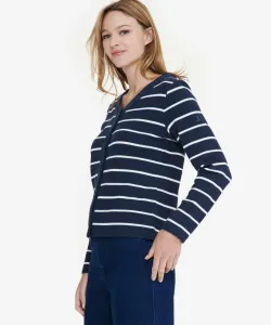 Кардиган в полоску с длинными рукавами