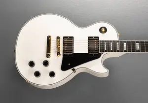 Gibson Custom Shop Les Paul Custom с грифом из черного дерева, глянец - Альпийский белый