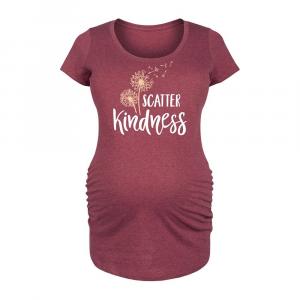 Футболка с рисунком Maternity Scatter Kindness, цвет Heather Dark Red
