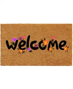 Весенний приветственный коврик из кокосового волокна/винила, 43 см x 63 см Home & More, мультиколор