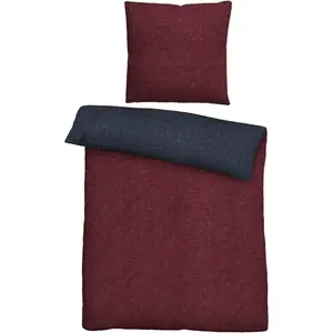 Двустороннее постельное белье Biberna «Hermal», изготовлено из мягкой, комфортно теплой фланели (бобра) с меланжевым эффектом, изготовлено из 100% хлопка, сертифицировано STANDARD 100 от OEKO-TEX, сделано в Германии, цвет rost