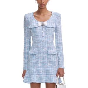 Женское платье с длинными рукавами Self portrait Self-portrait, Blue Mixed Color