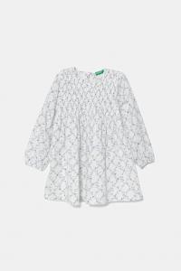 Детское хлопковое платье United Colors Of Benetton, белый