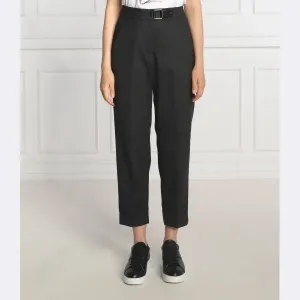 Шерстяные брюки-морковки Peserico, черный