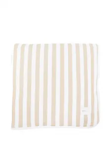 Полосатый плед с логотипом Boss Kidswear, белый