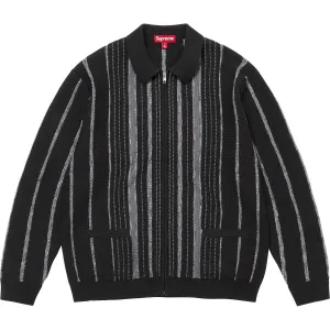 Кардиган со спиральными полосками на молнии Supreme, черный