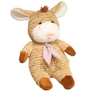 Плюшевая кукла Cartoon Caramel Little Donkey, высота 28cm/55cm/65cm MLING, коричневый