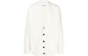 JIL SANDER Трикотажный свитер мужской белый