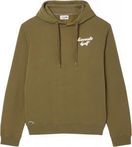 Lacoste мужская спортивная флисовая толстовка с принтом для гольфа, Olive