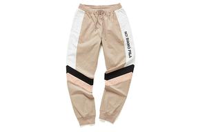 Вязаные спортивные штаны женские розовый хаки FILA FUSION