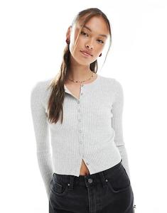 Кардиган Cotton On Everfine трикотажный цвет: серый меланж