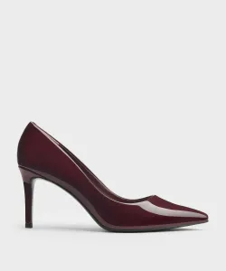 Туфли-лодочки с острым носком на шпильке Charles & Keith, цвет Burgundy