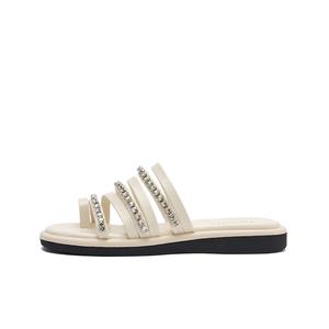 Женские тапочки-слайды на резиновой подошве JOSINY, Ecru