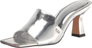 Женские сабо с квадратным носком на каблуке DKNY Kailyn, серебро