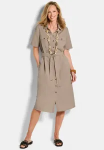 Платье-Рубашка в стиле сафари Goldner, Stone