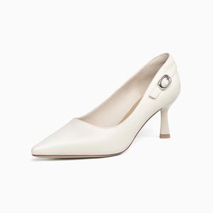 GEMEIQ Стройные каблуки на шпильке 7 см женские экрю, цвет Ecru